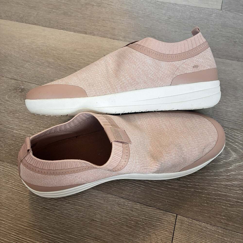 Fitflop Ultraknit Lightweight Comfy Stretch Casual Slip On Mauve Pink Shoes 11 - Picture 4 of 8